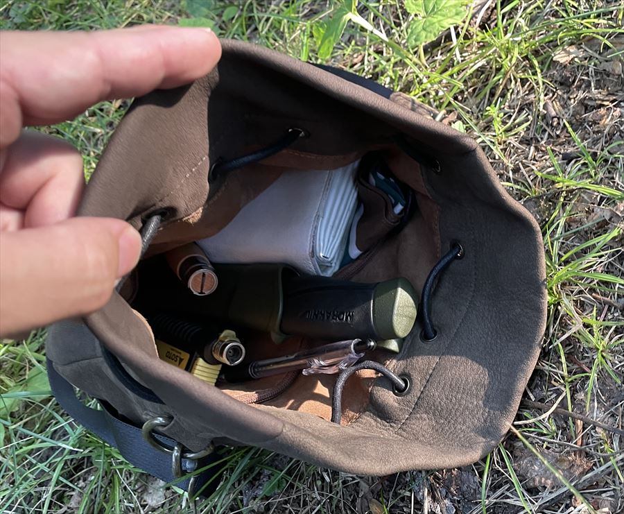 YOHEI NOGUCHI 鹿の革　ミニ巾着 YOHEI NOGUCHI 鹿の革 ミニ巾着 YOHEI NOGUCHI 鹿の革 ミニ巾着