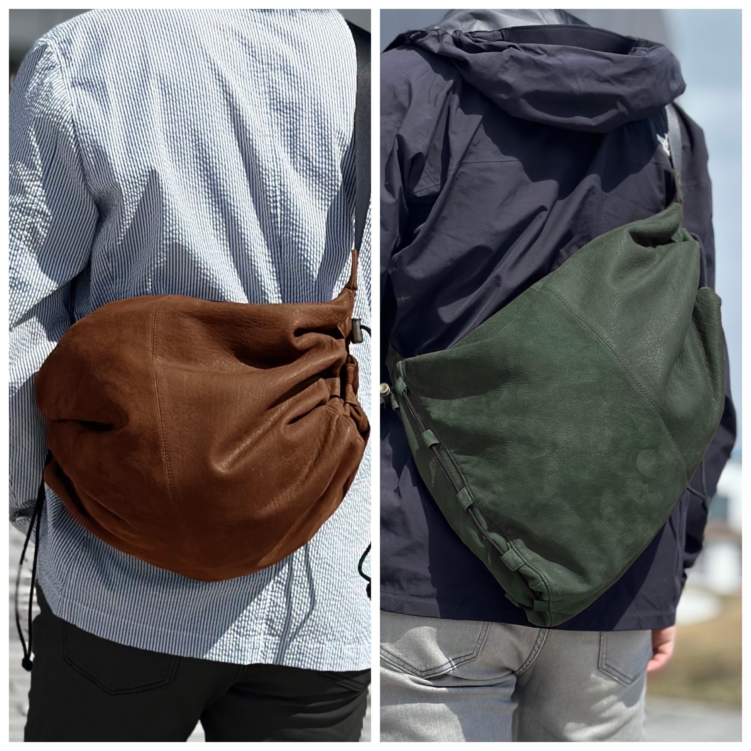 天然エゾシカ革のショルダーバッグ