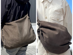 天然エゾシカ革のショルダーバッグ