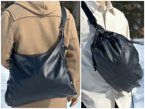天然エゾシカ革のショルダーバッグ