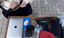 天然エゾシカ革のショルダーバッグ