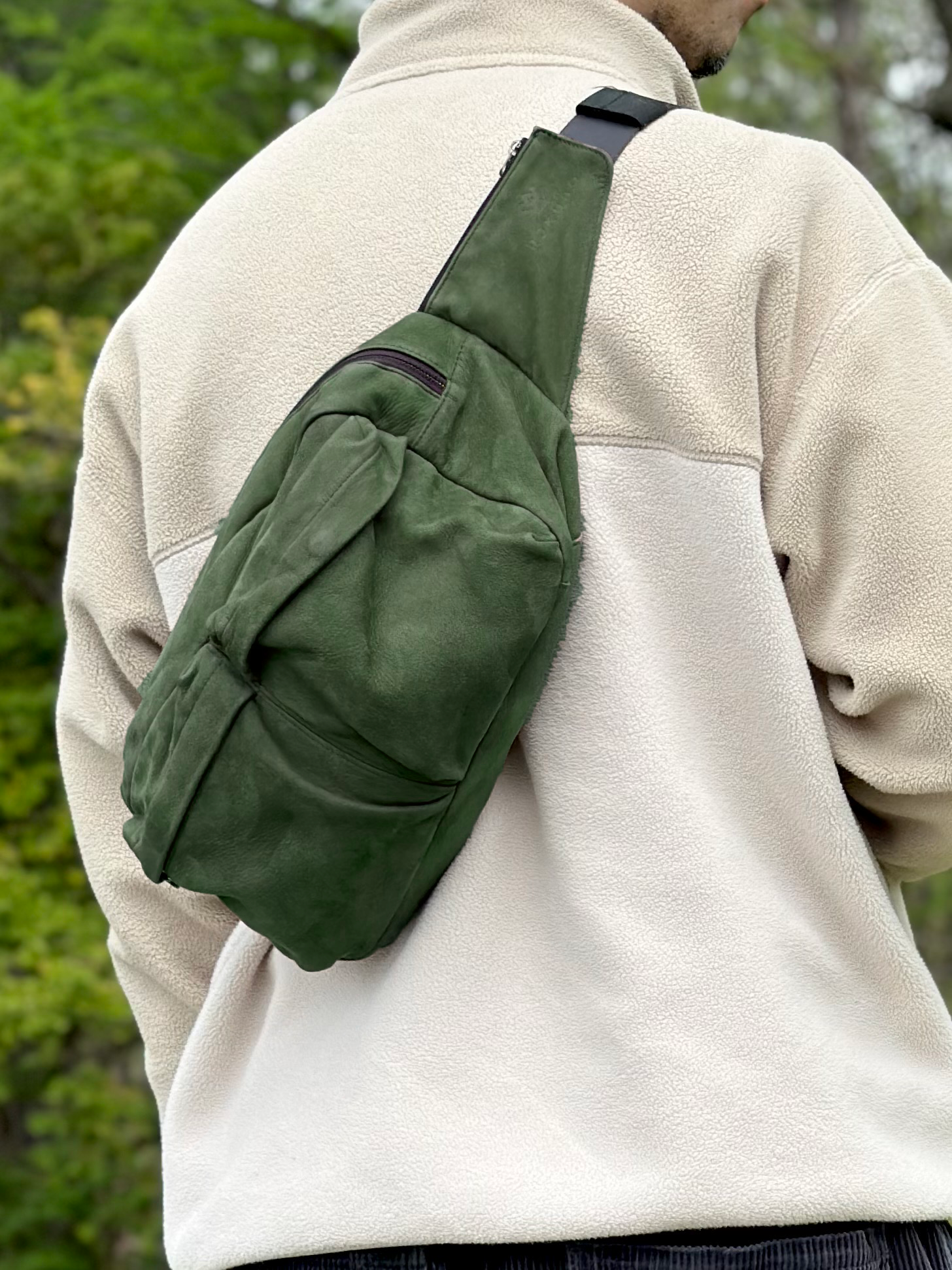 鹿革ボディバッグ